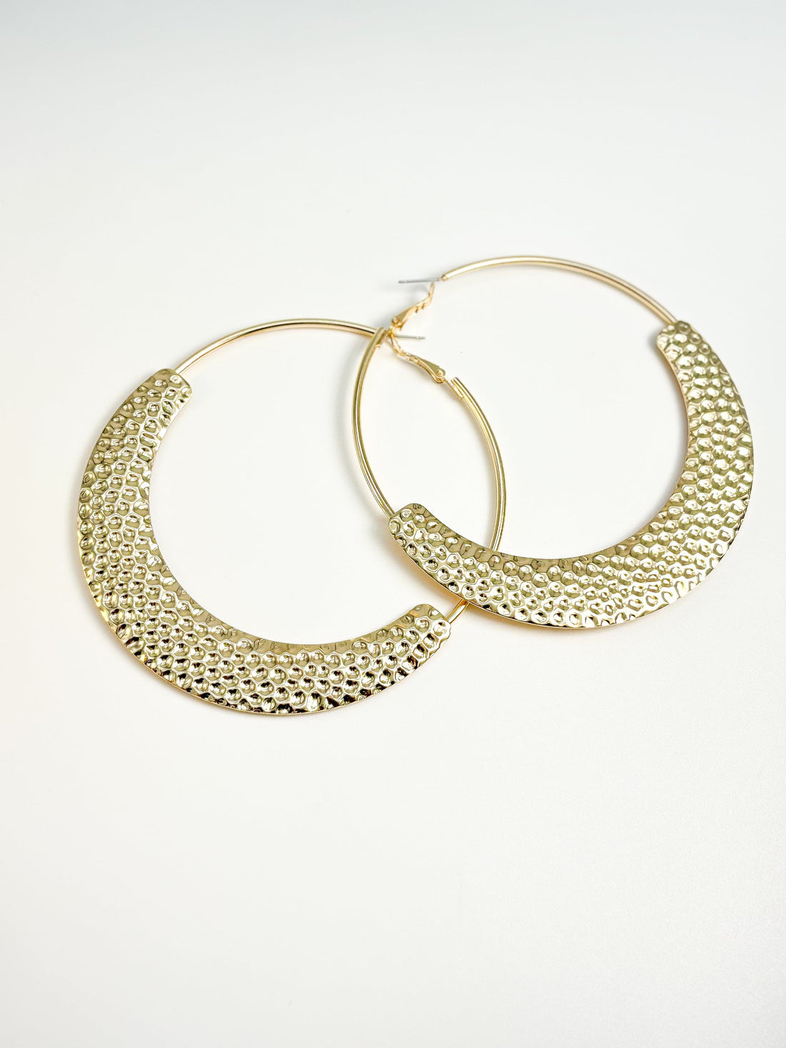 Vintage Full Moon Oversized Gold Hoops