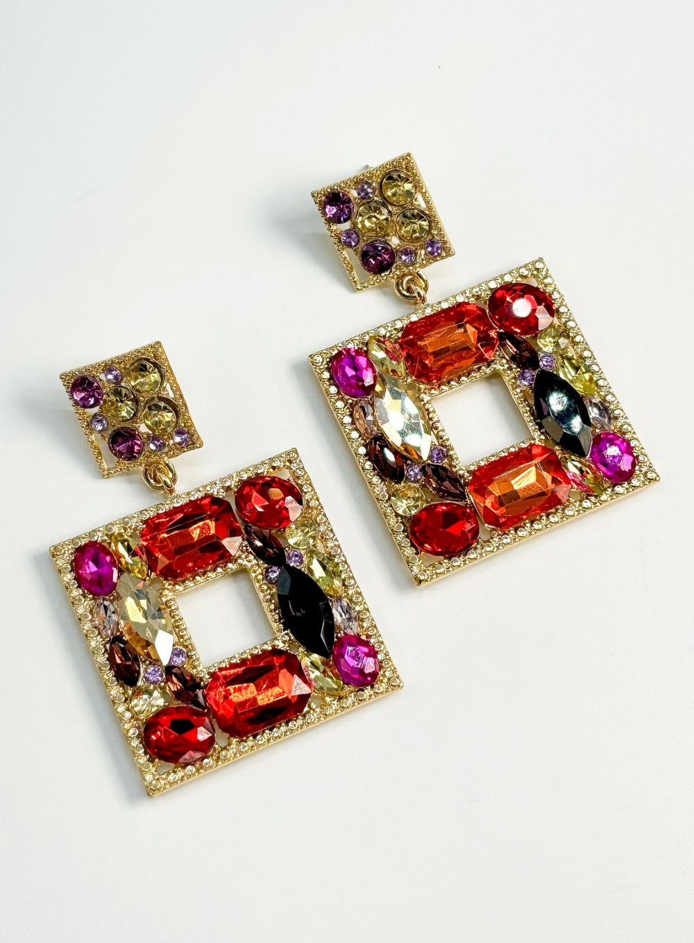 Haute Couture Pink & Orange Earrings