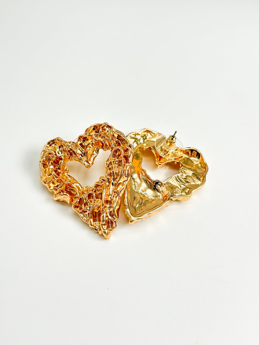 Vintage Couture Heart Stud Earrings