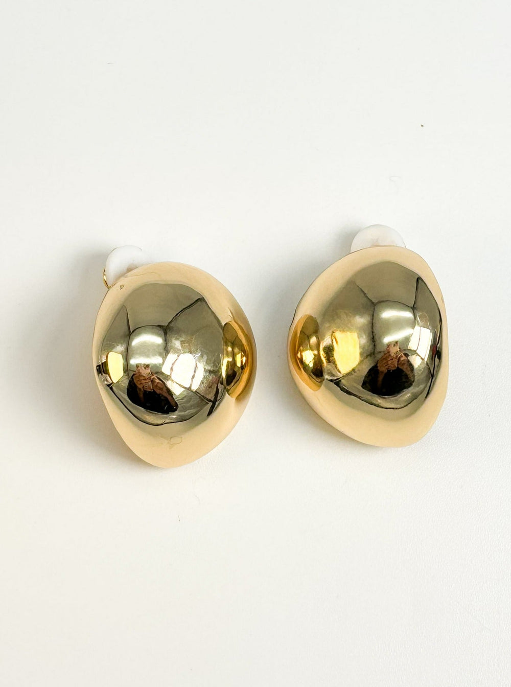 Vintage Couture Oval Stud Clipon Earrings