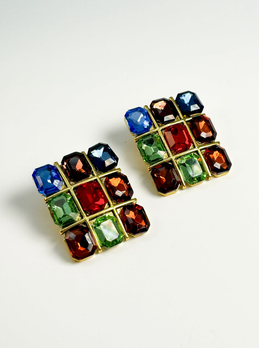 Haute Couture Gemstones Stud Earrings